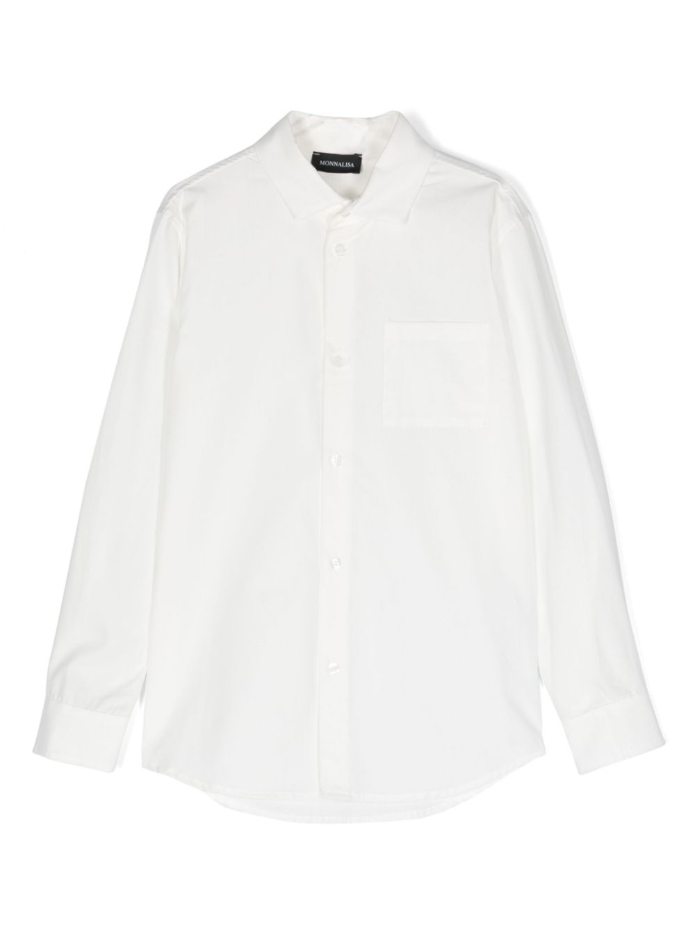 Long-sleeved cotton shirt - White