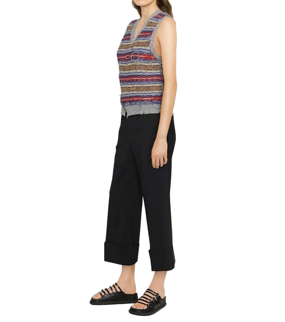 Cropped flare trousers