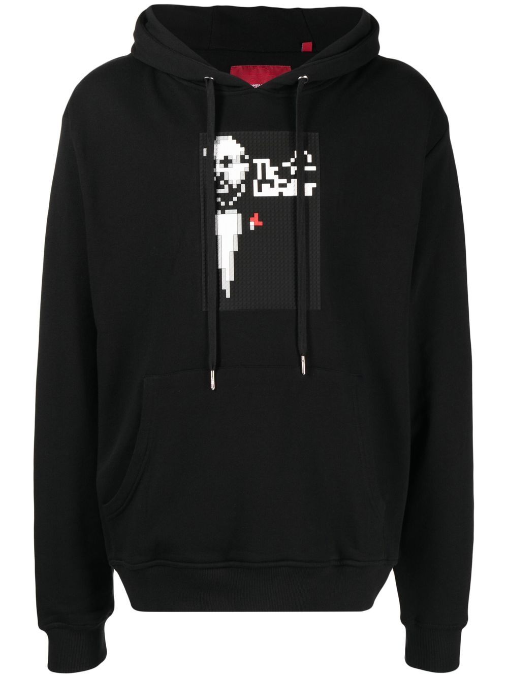 Mobstergraphic-print pullover hoodie - Black