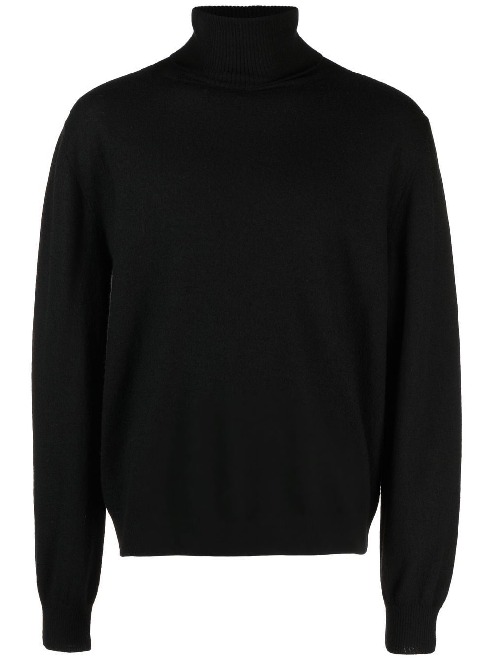 Roll neck cashmere jumper - Black