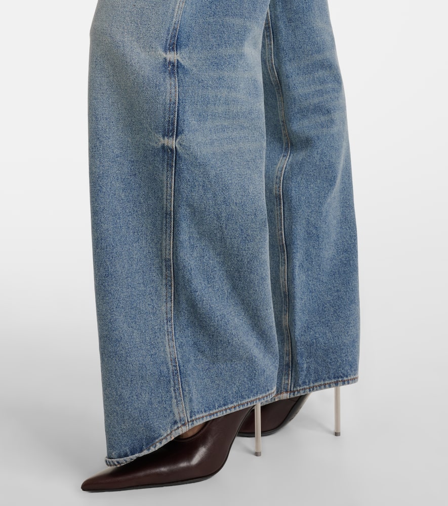 Courrèges Logo wide-leg jeans