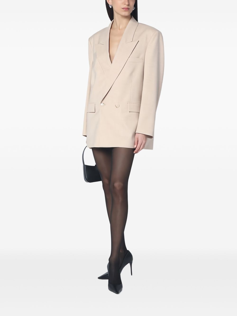 THE ANDAMANE double-breasted blazer - Neutrals