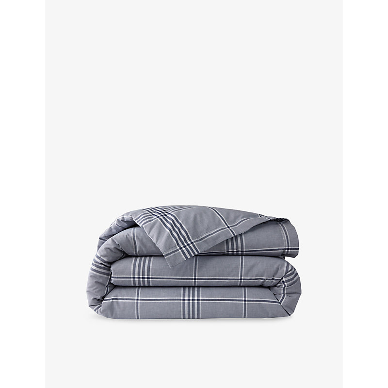 August Checked Cotton Duvet Cover