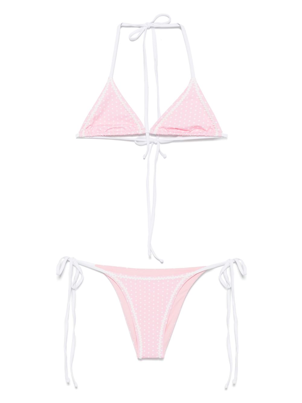 Polka dot-print bikini set - Neutrals