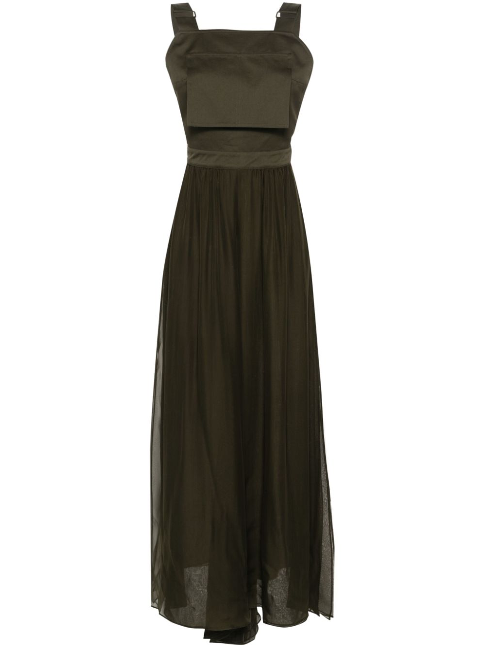Argenta panelled jumpsuit - Green
