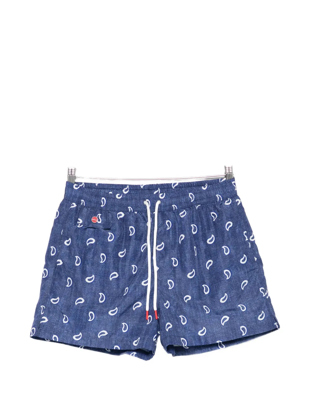 Paisley-Print Swim Shorts — Blue