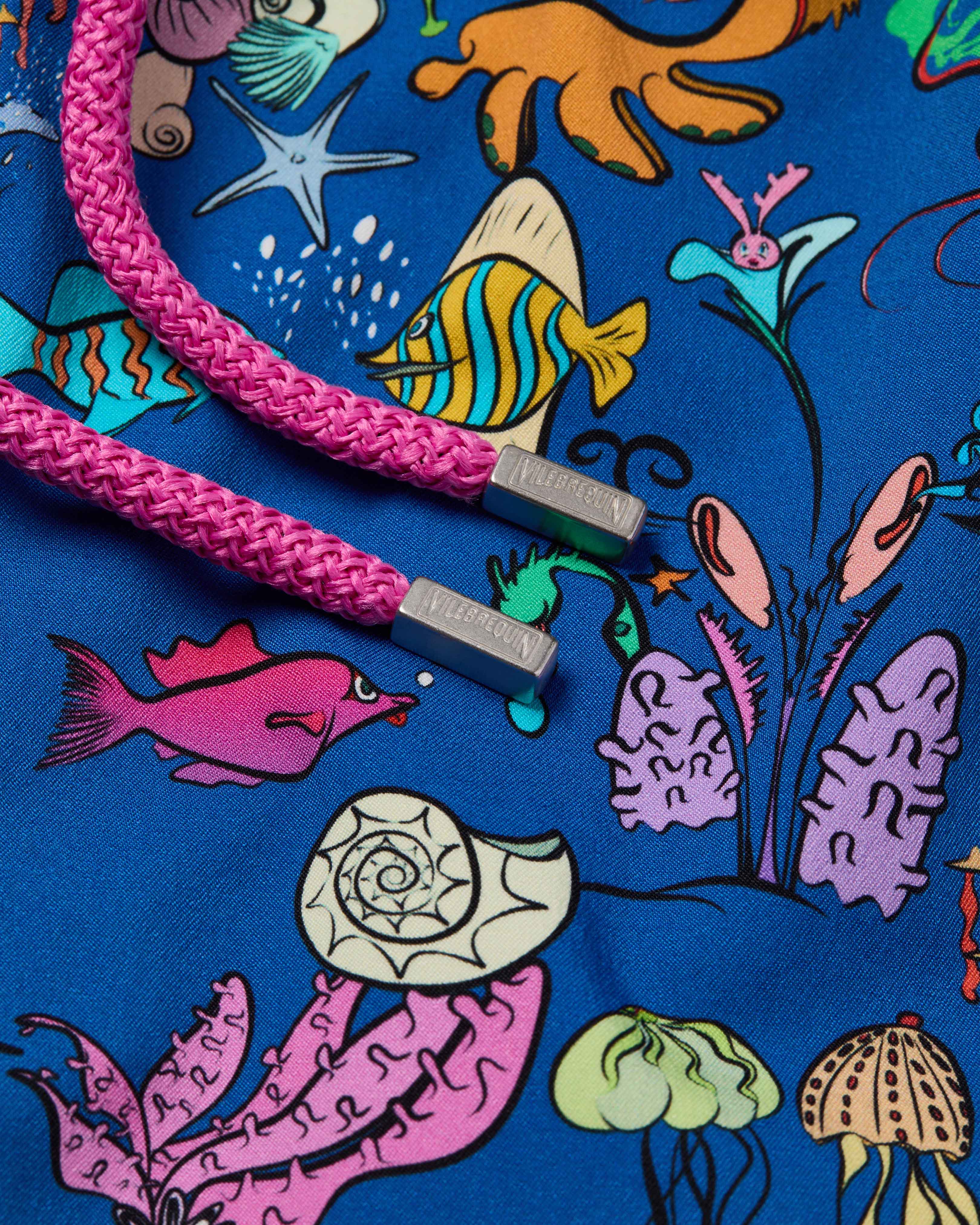 Men Stretch Short Swim Shorts Aquarium - Swimwear - Monrise - Blue