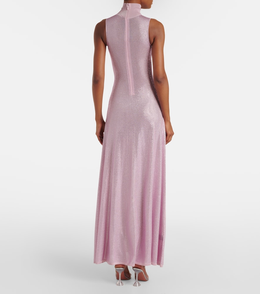 Ruched sequined maxi dress