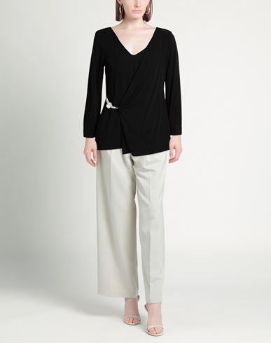 Woman Top Black Size L Viscose, Polyester