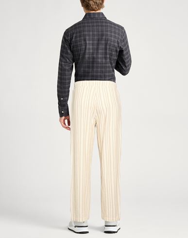 Man Pants Cream Size L Cotton, Polyester, Elastane