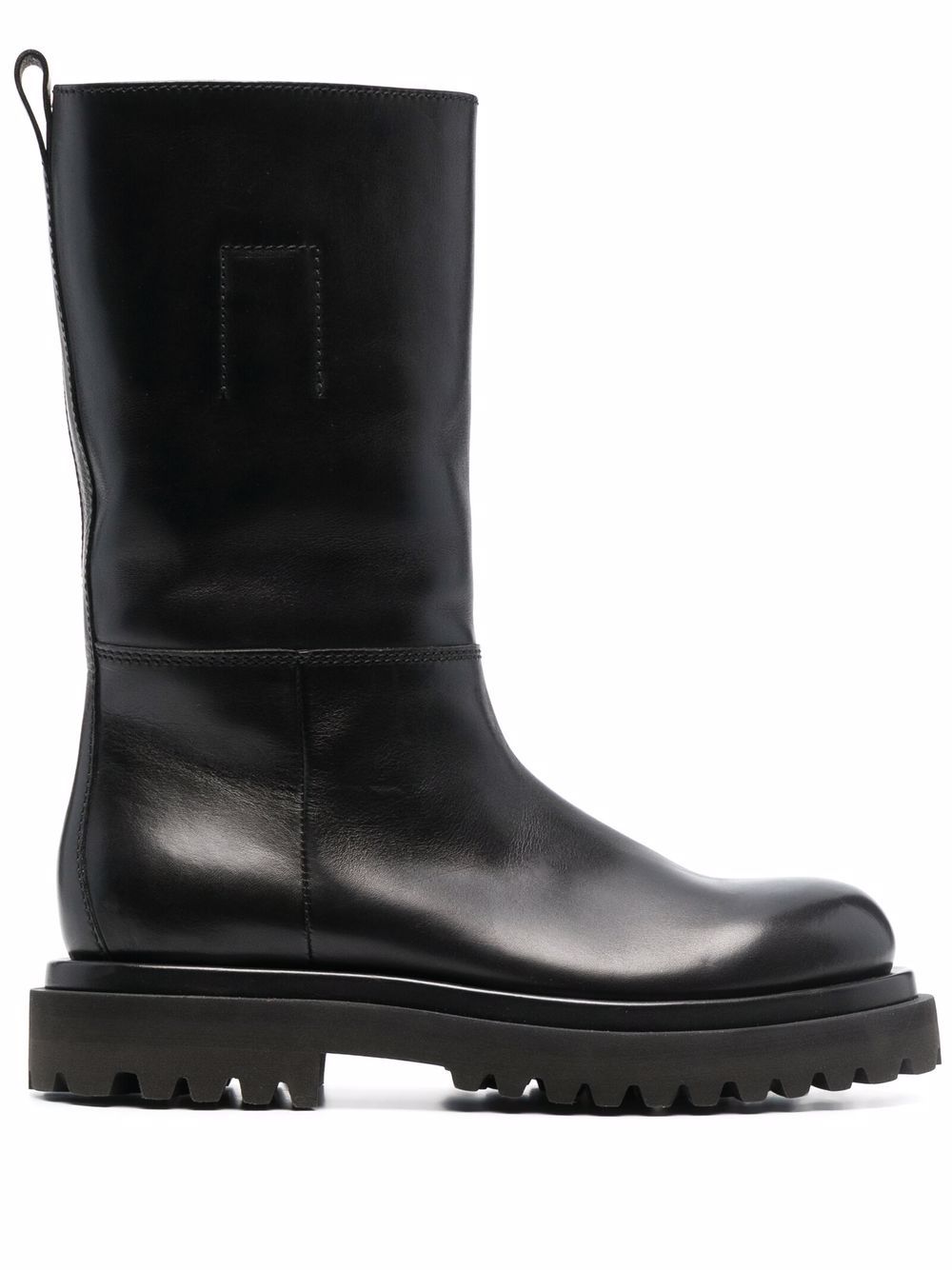 Wisal pull-on leather boots - Black