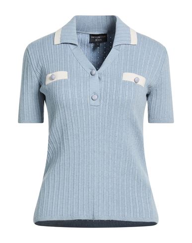 Icon Woman Sweater Slate blue Size L Cotton, Cashmere, Polyamide, Elastane