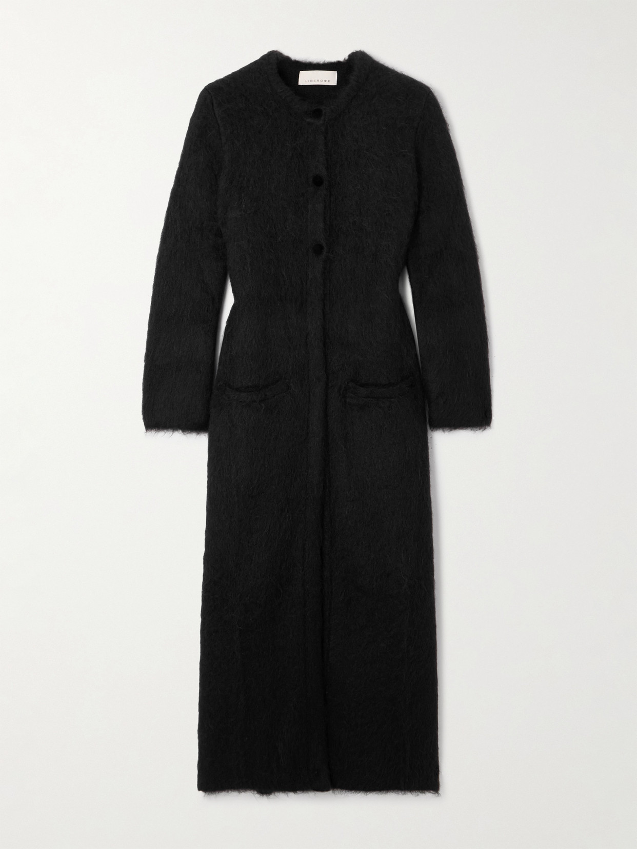 Bianca Brushed Alpaca-blend Cardigan - Black