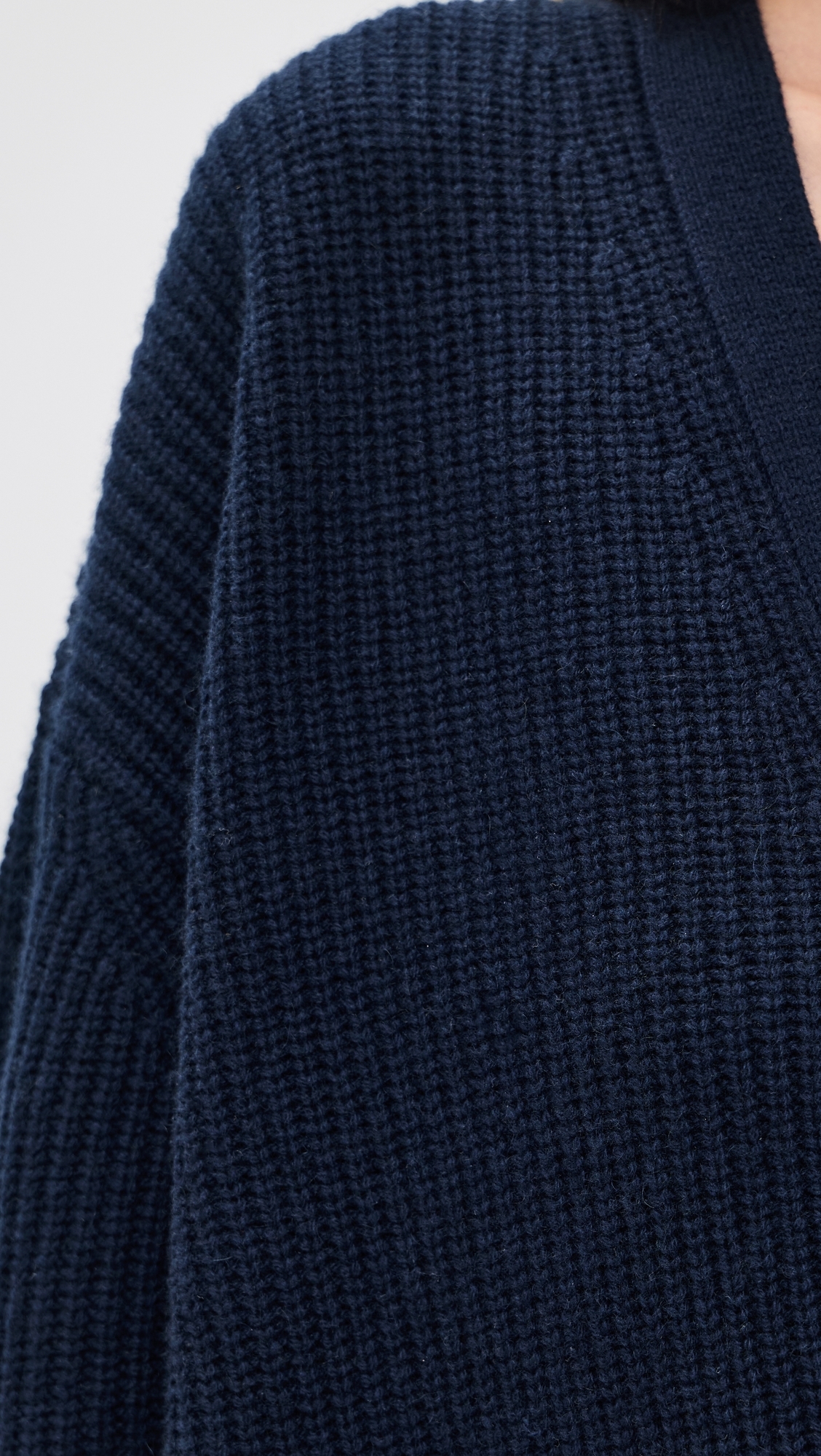 Cropped Cashmere Cocoon Cardigan Navy