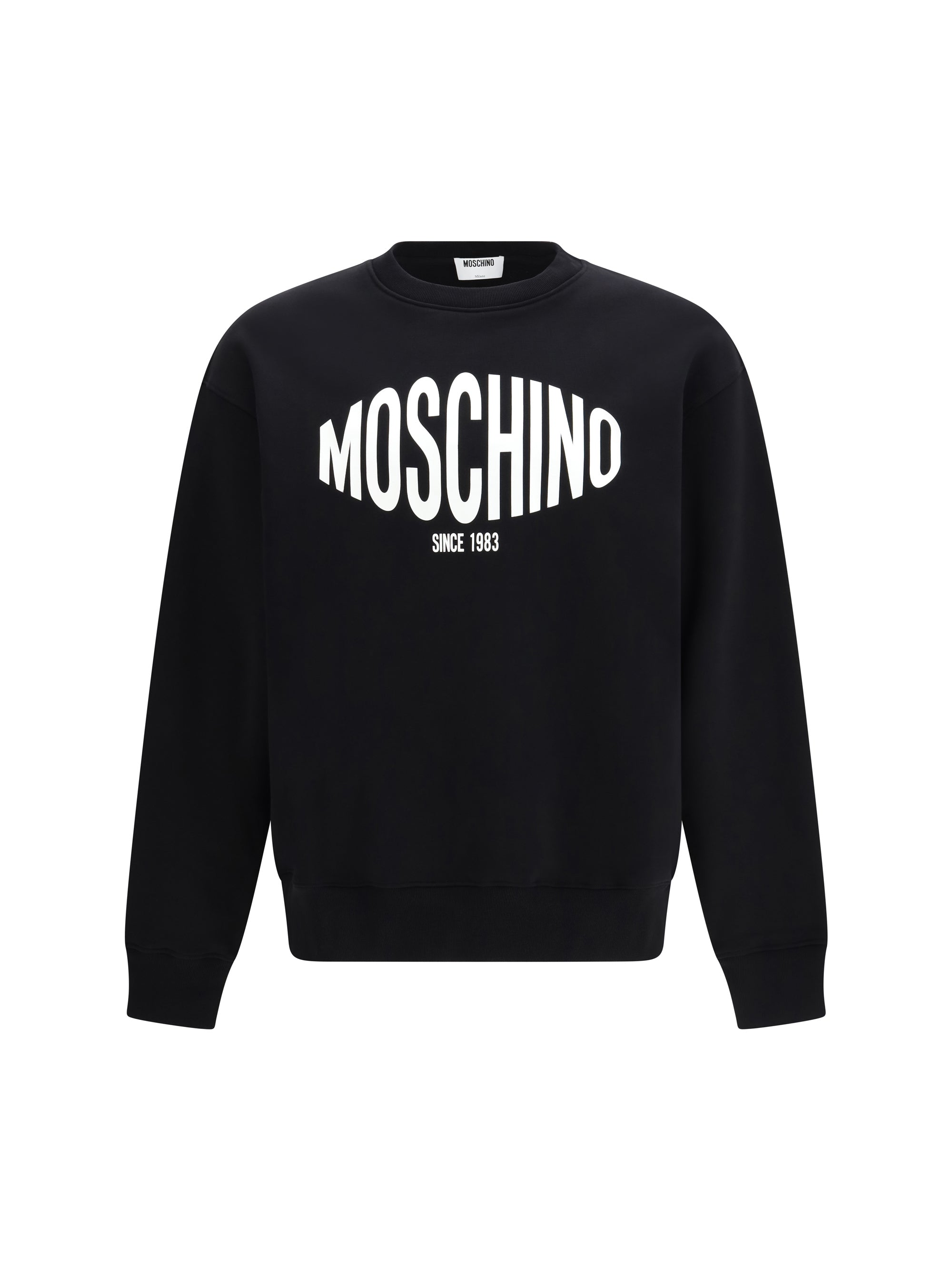 Logo-Print Organic Cotton Sweatshirt — Black