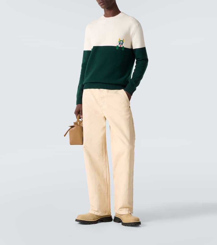 Cotton straight pants
