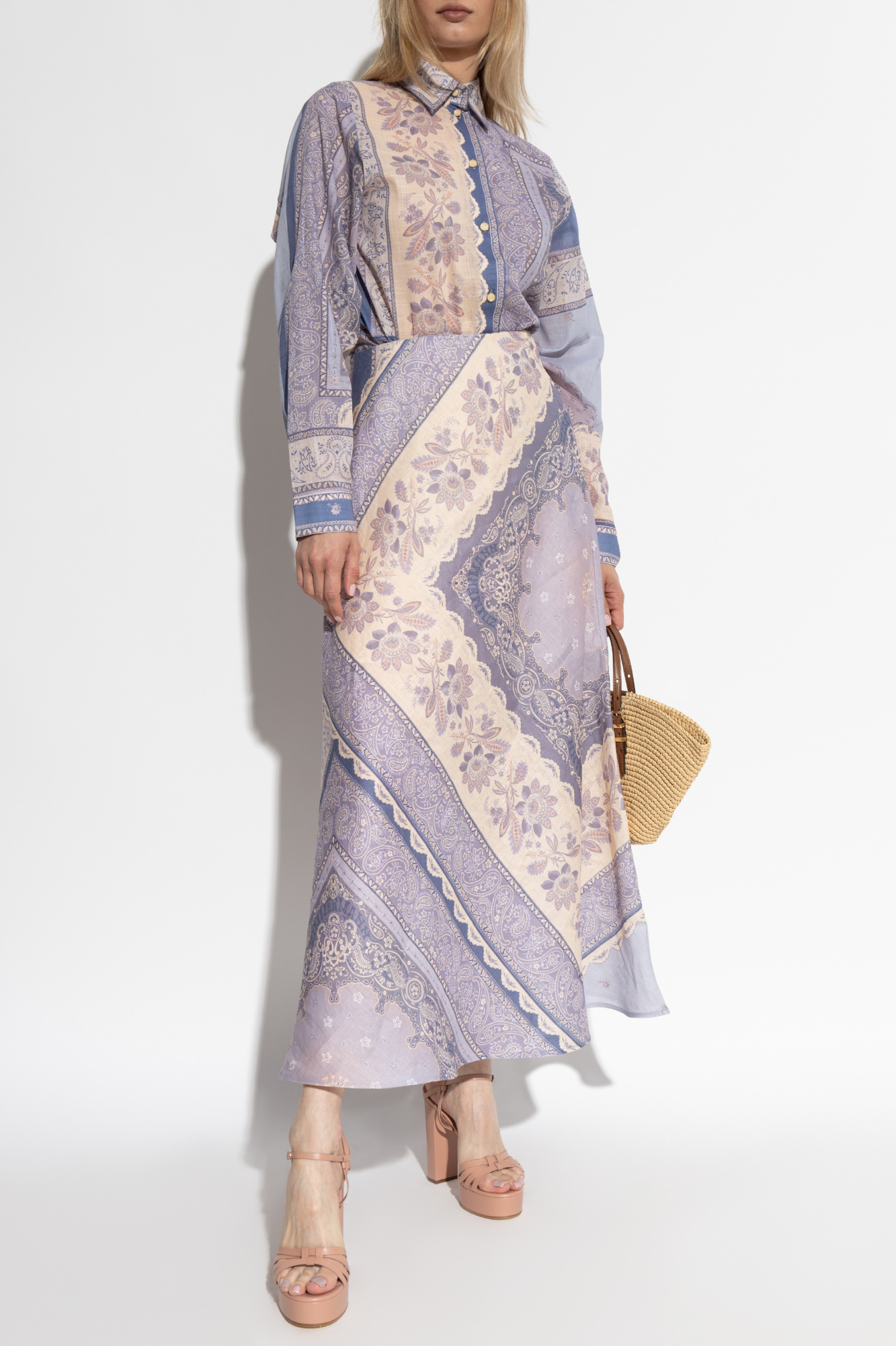 Zimmermann Skirt With Print, Women's, Purple