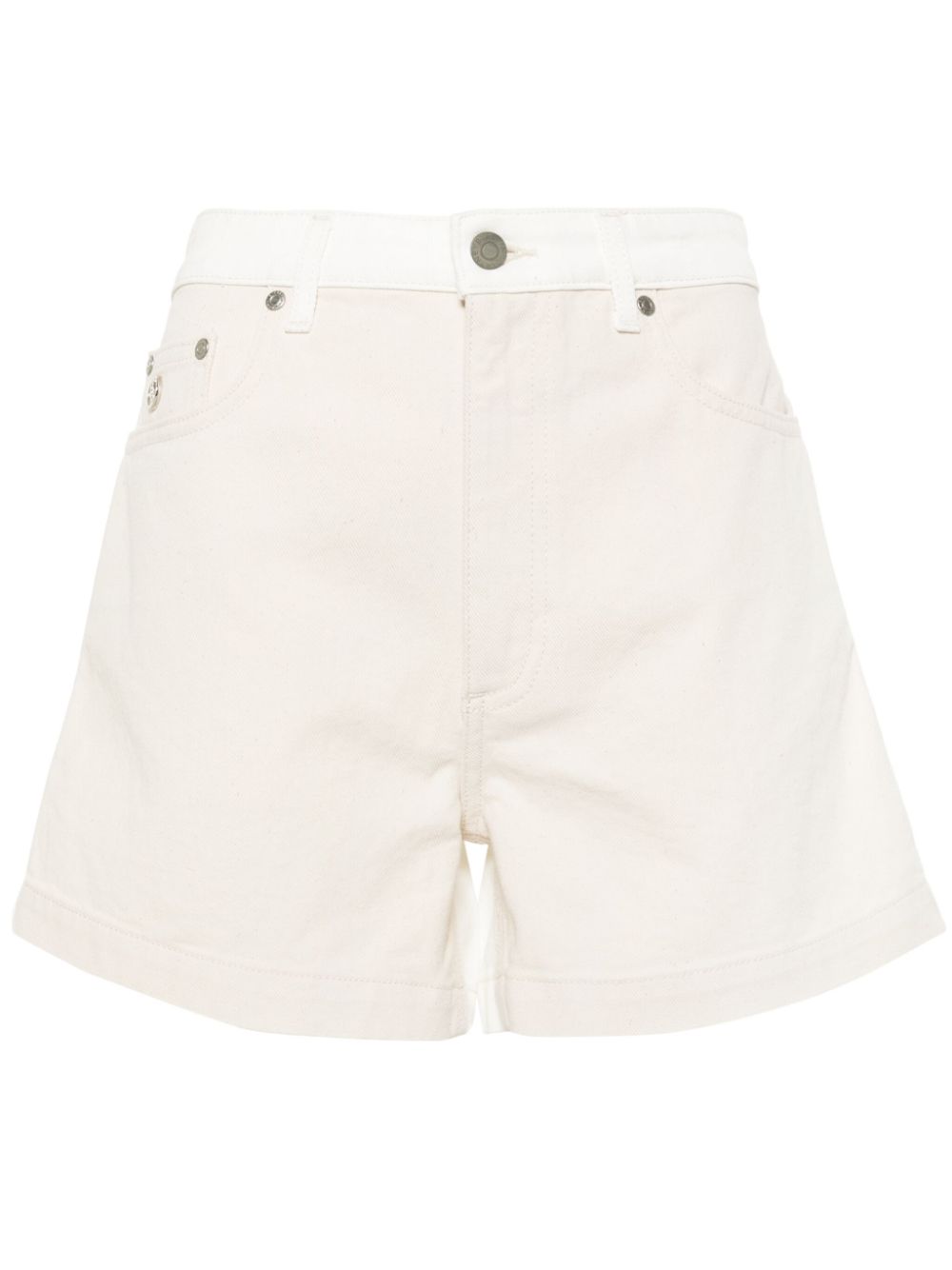 Two-tone denim shorts - Neutrals