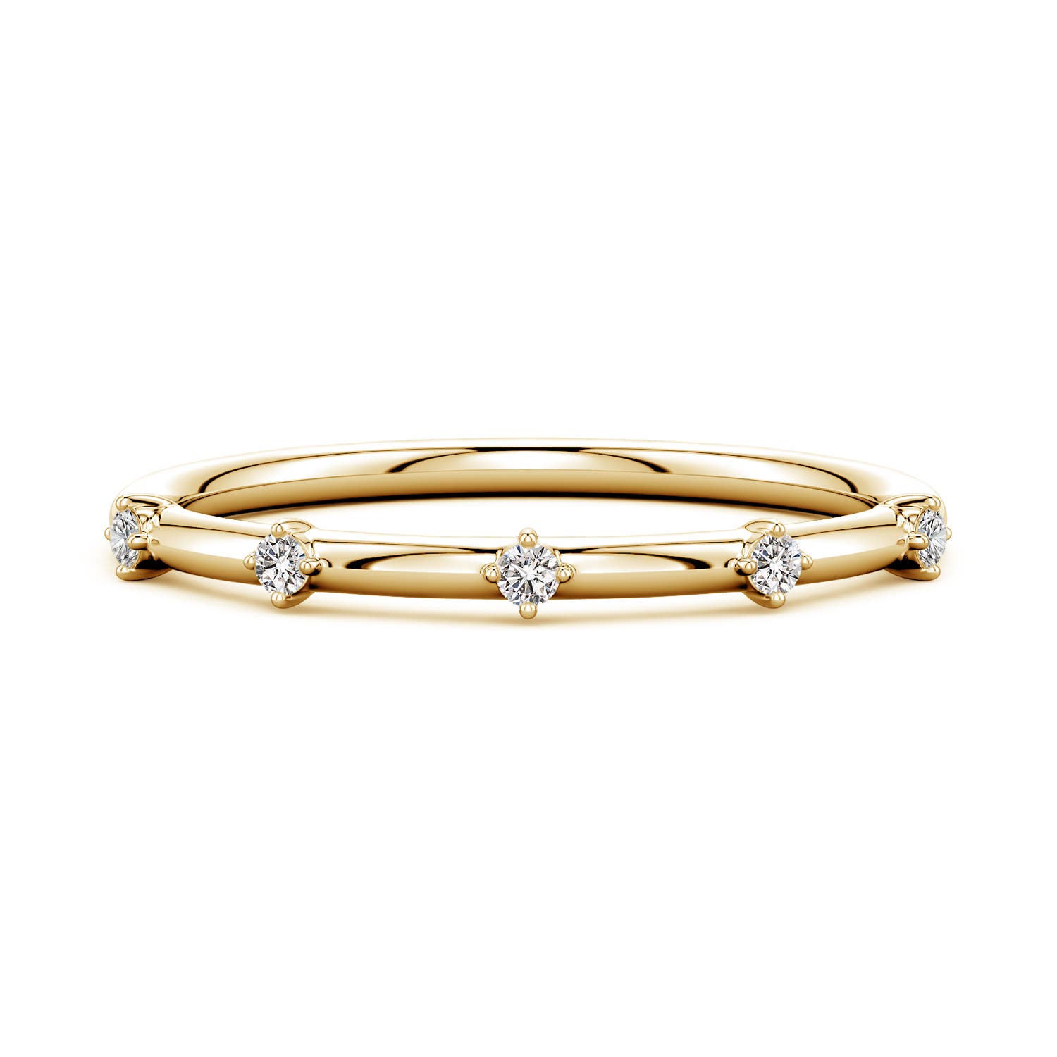 Angara 1.5 MM Round Diamond Five-Stone Station Ring in 18K Yellow Gold