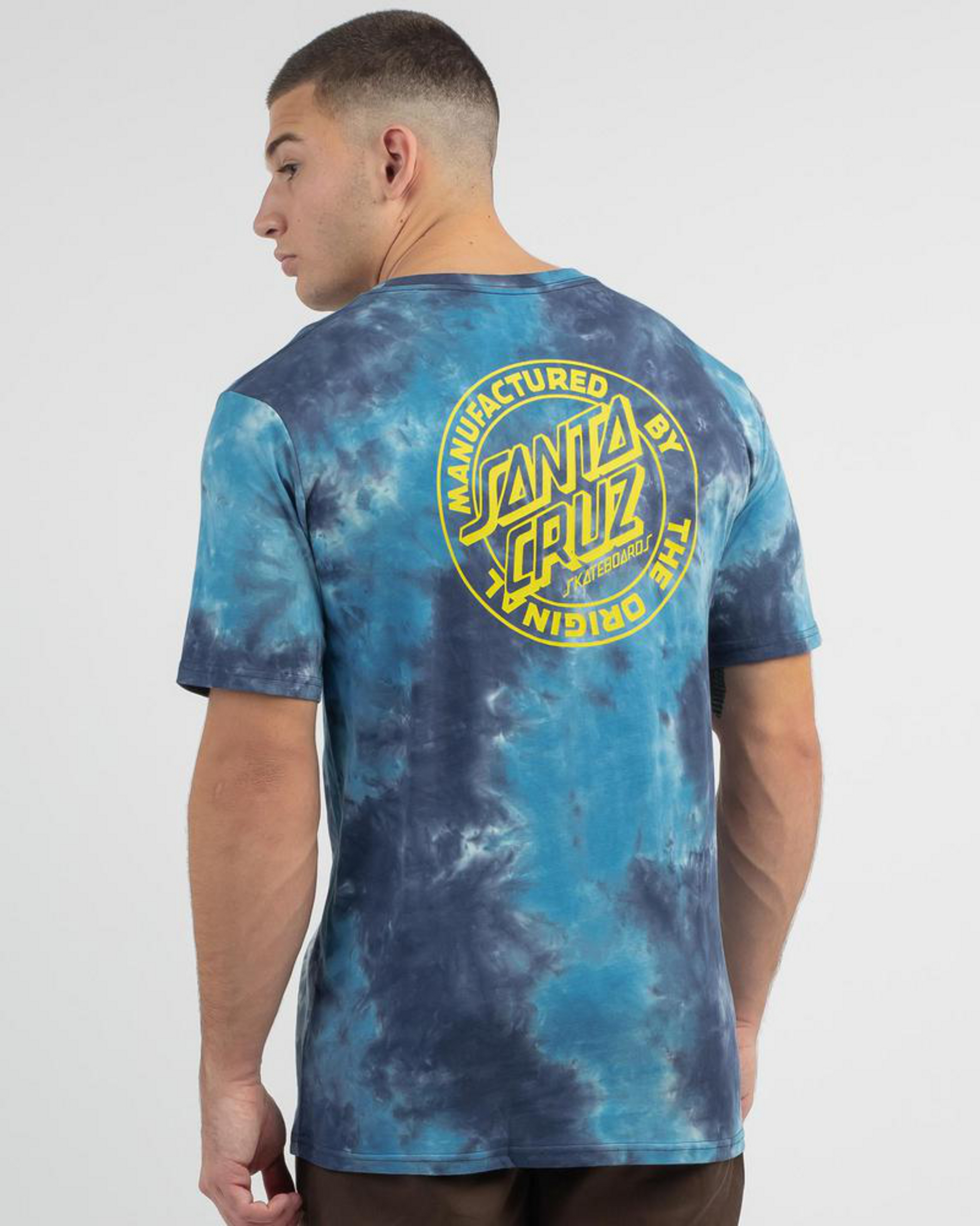 Men's Mfg Dot Tie Dye T-Shirt in Blue
