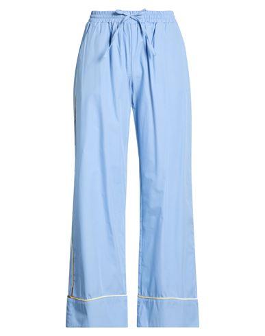 Woman Pants Sky blue Size 4 Cotton