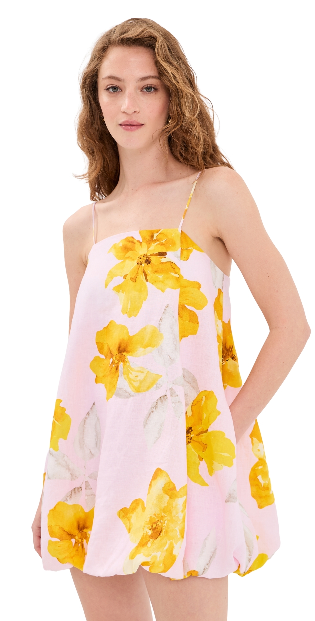 Francine Bubble Mini Dress Pink Yellow
