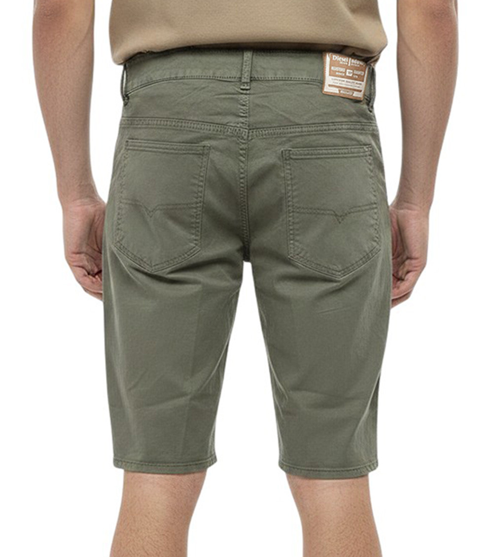 Green Slim Solid Shorts
