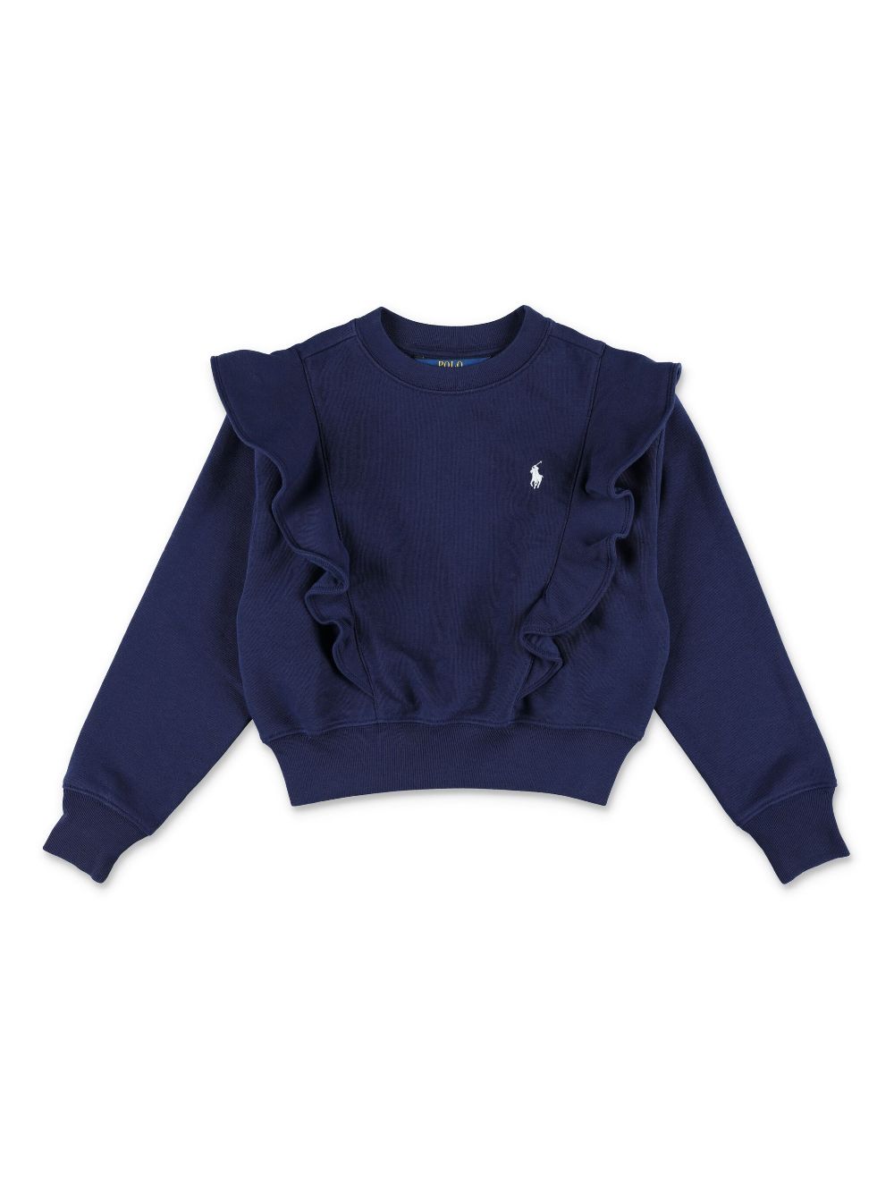 Ruffle-detailed sweatshirt - Blue