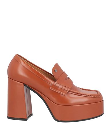Woman Loafers Rust Size 9 Leather