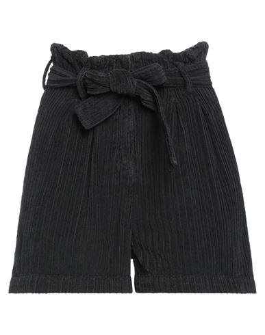 Woman Shorts & Bermuda Shorts Black Size 6 Cotton