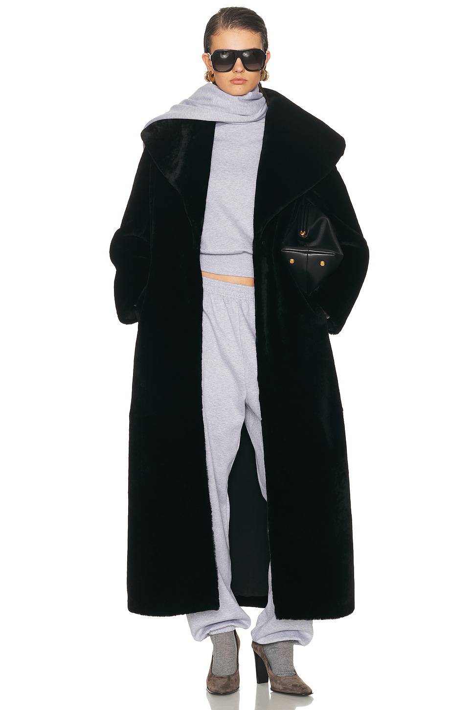 NOUR HAMMOUR Giovanna Jacket in Black - Black. XL also in