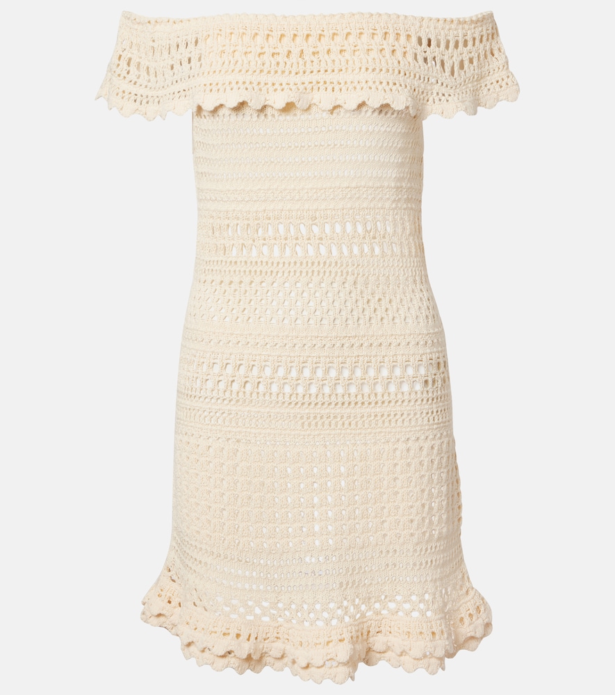 Zoa crochet cotton-blend minidress