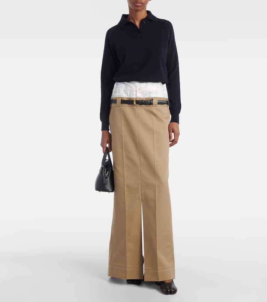 Trompe l'ail maxi skirt