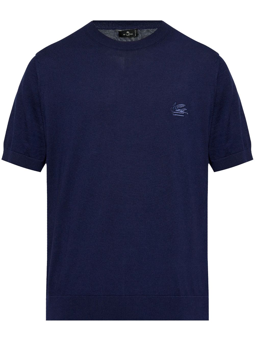 Pegaso-embroidered T-shirt - Blue