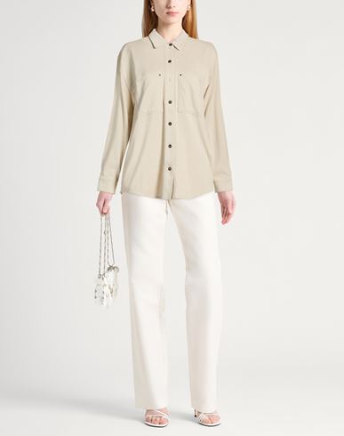Woman Shirt Cream Size 4 Cotton