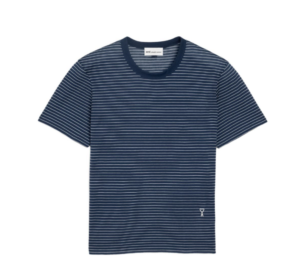 Blue Stripes Crew Neck T-Shirt