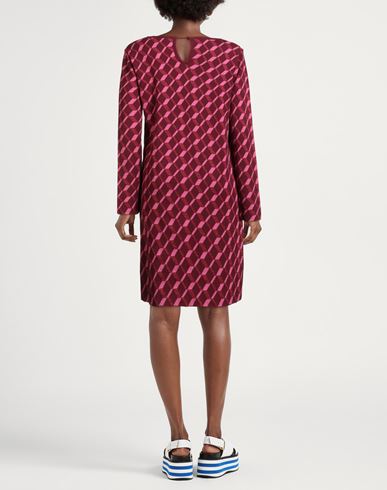 Malìparmi Woman Mini dress Burgundy Size XL Viscose, Polyester, Metallic fiber