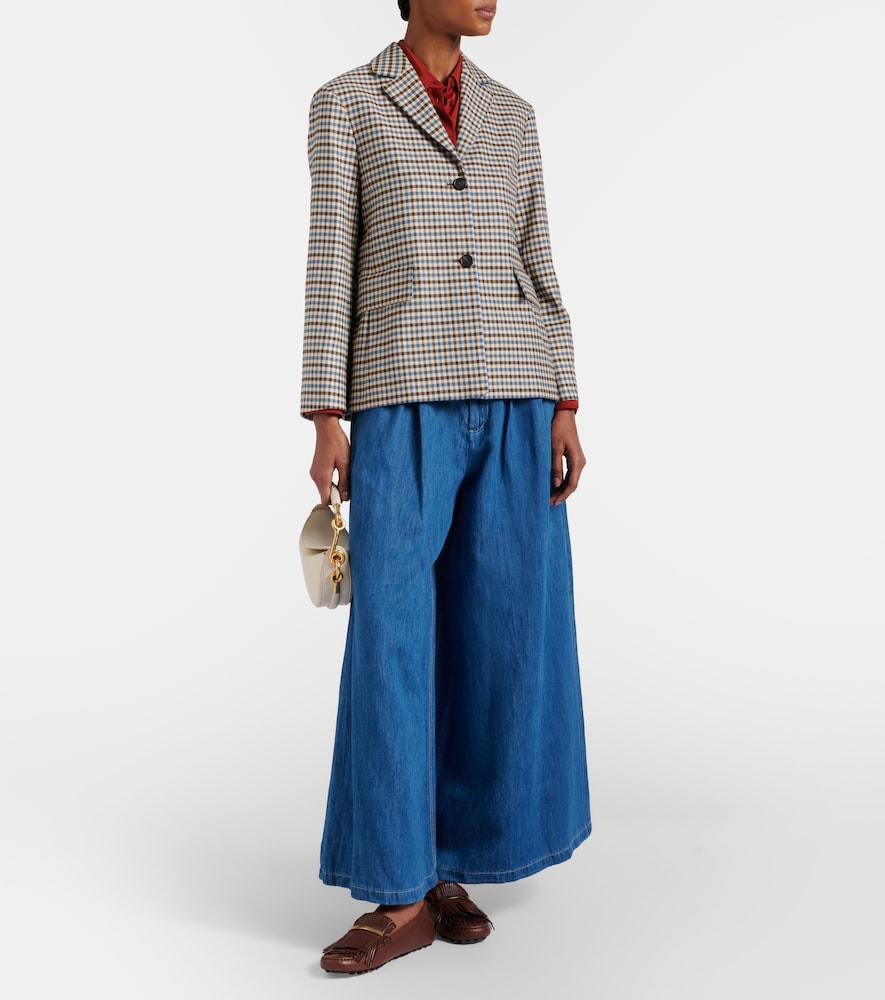 Nastro cropped wide-leg jeans