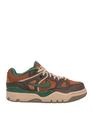Man Sneakers Brown Size 6 Leather, Synthetic fibers