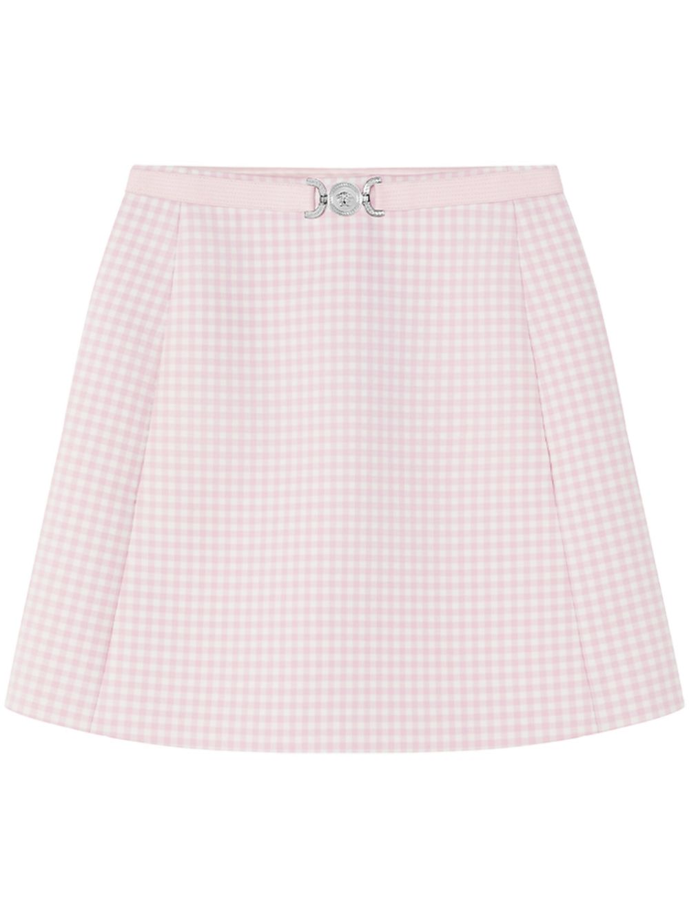 Medusa Biggie gingham-check miniskirt - Pink