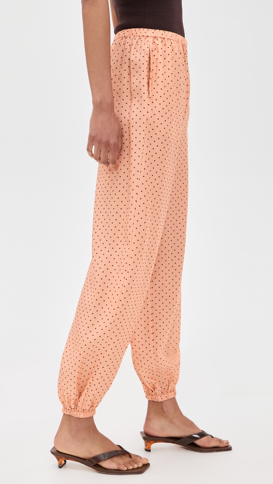 Evie Balloon Pants Tangerine Polka Dot
