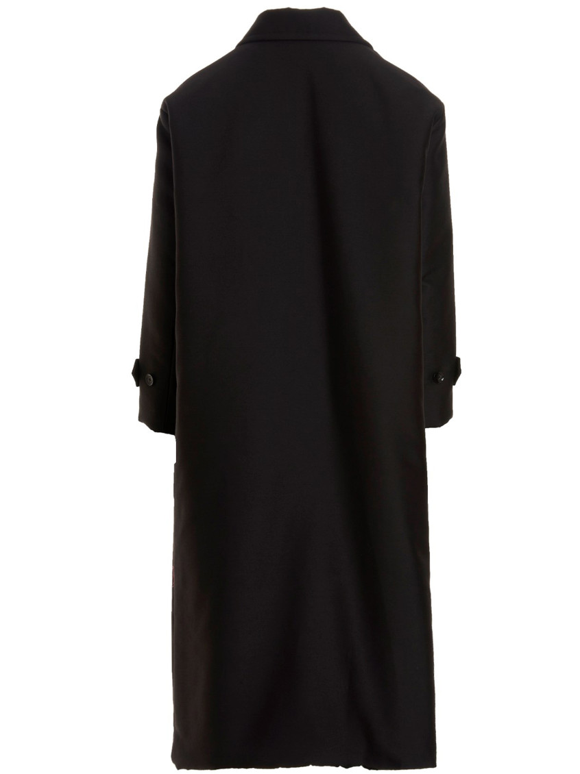 -Valentino Pink Pp Collection Reversible Long Coat Trench E Impermeabili Nero-Uomo