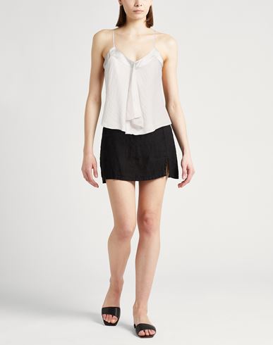 Woman Top Light grey Size 10 Polyamide, Cotton, Viscose