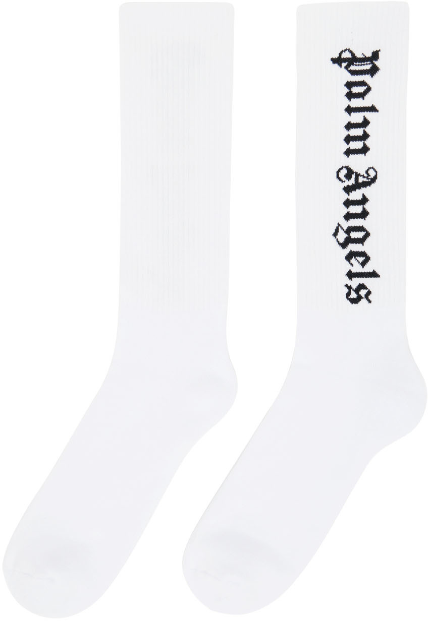 White logo socks