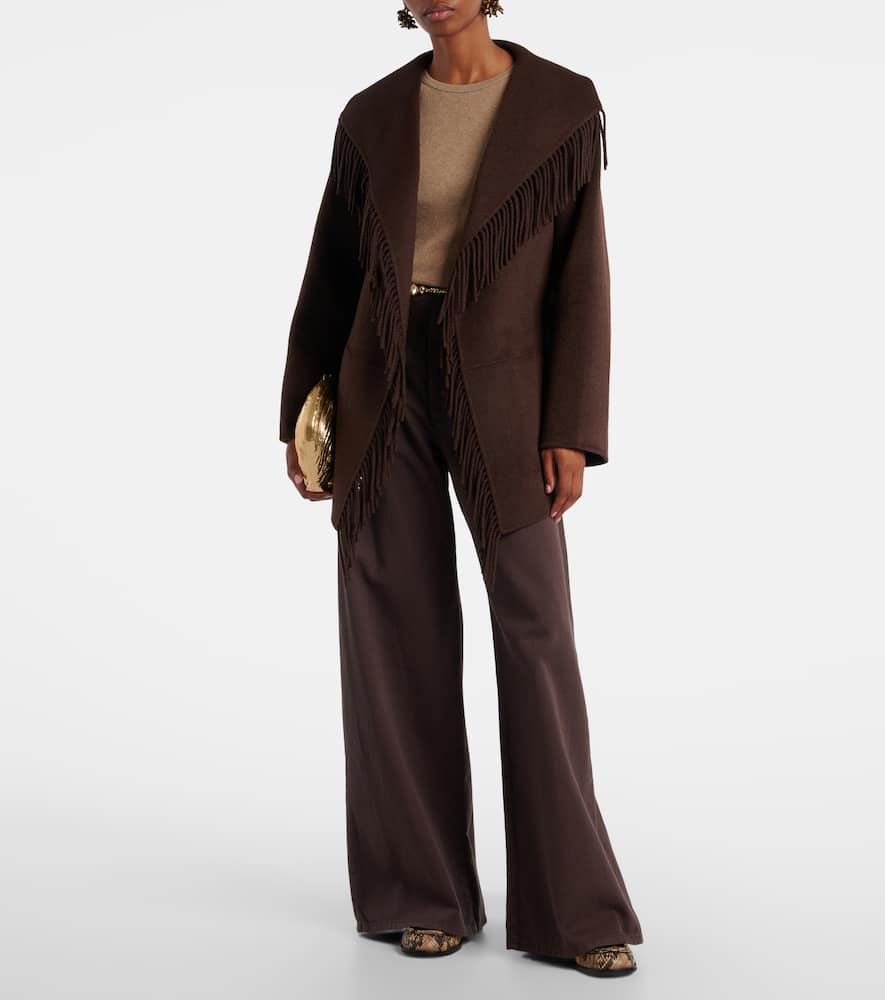 Rowen fringed wool-blend jacket
