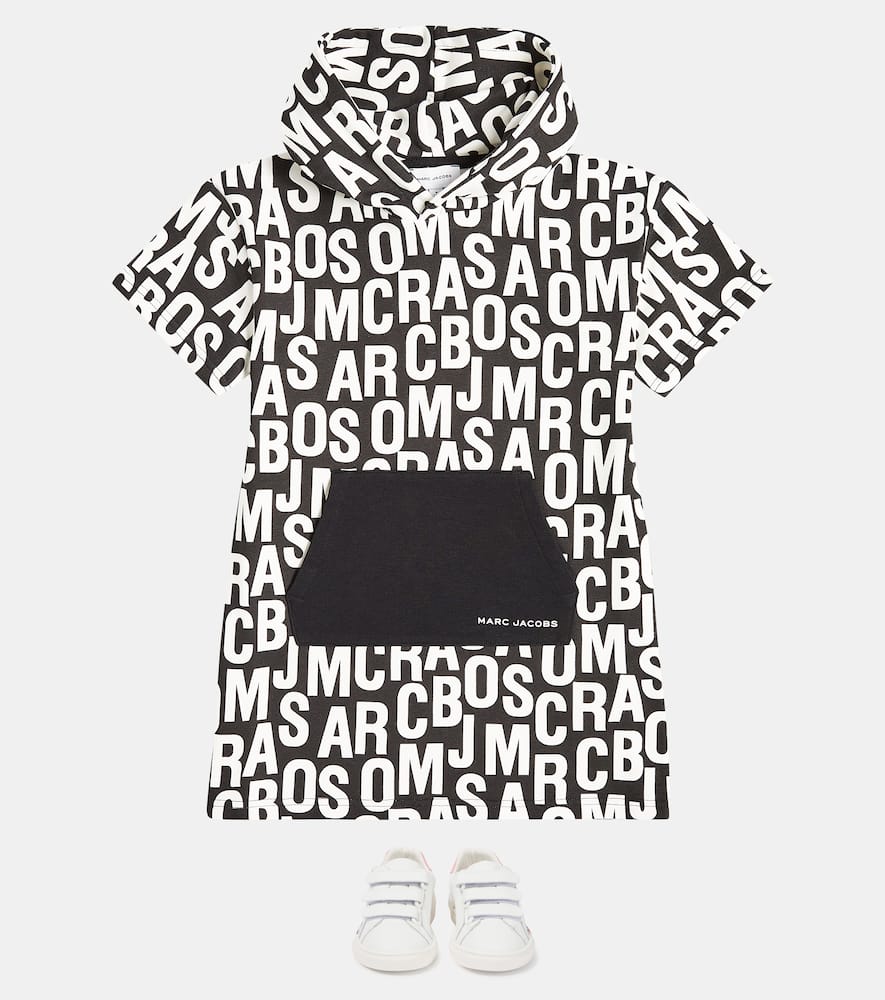 Marc Jacobs Kids Logo hooded jersey sweater dress