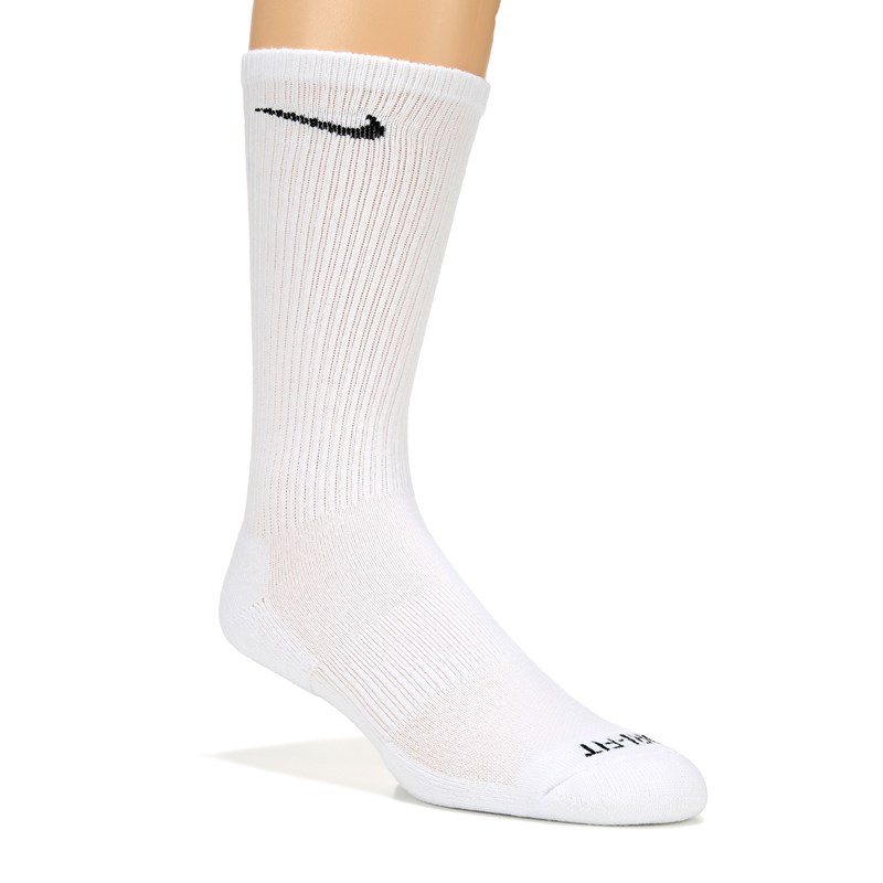 Men's 6 Pack Large Everyday Plus Cushion Crew Socks (Black/White/Carbon)