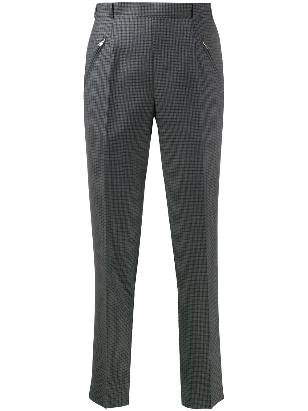 Check tapered trousers - Grey