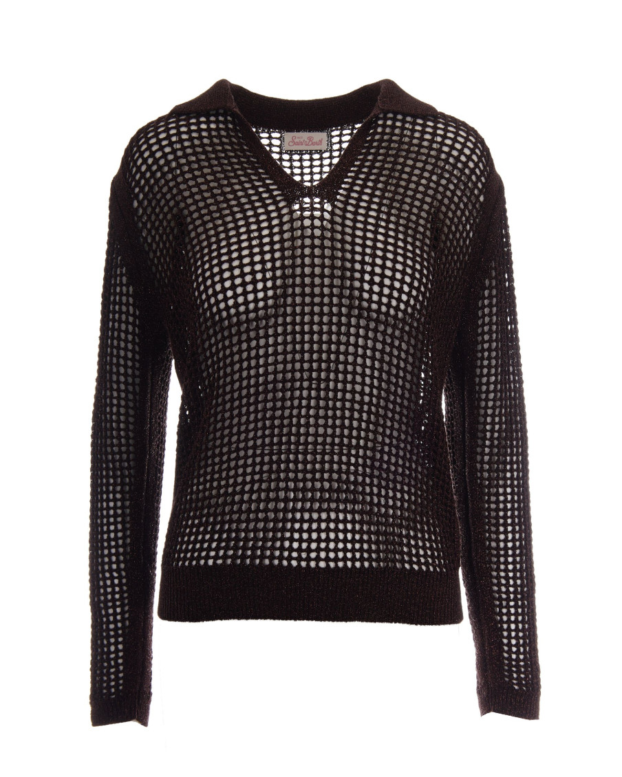 Brown V Neck Sweater