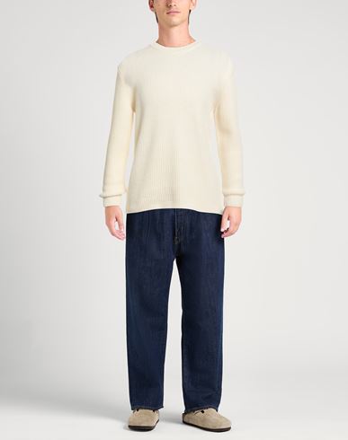 Man Sweater Ivory Size 42 Virgin Wool